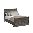Hyde Queen Sleigh Storage 5PC Bedroom Set in Charcoal
