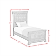 Hyde Twin Panel Bed in Charcoal