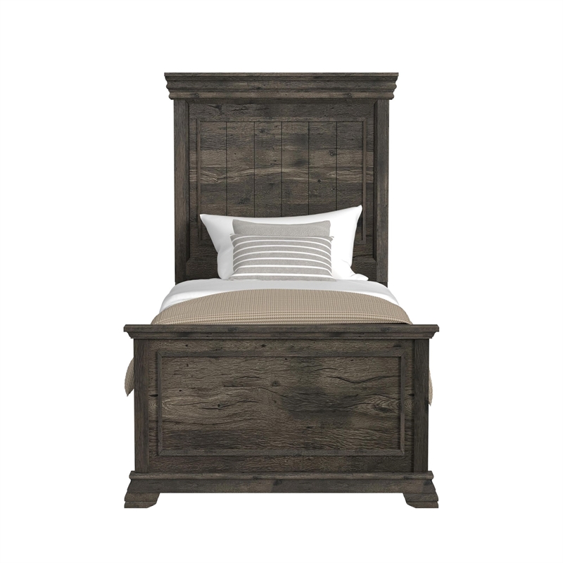 Hyde Twin Panel Bed in Charcoal