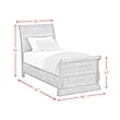Hyde Twin Sleigh Storage Bed in Charcoal