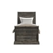 Hyde Twin Sleigh Storage Bed in Charcoal