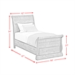Hyde Twin Sleigh Storage 5PC Bedroom Set in Charcoal