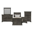 Hyde Twin Sleigh Storage 5PC Bedroom Set in Charcoal