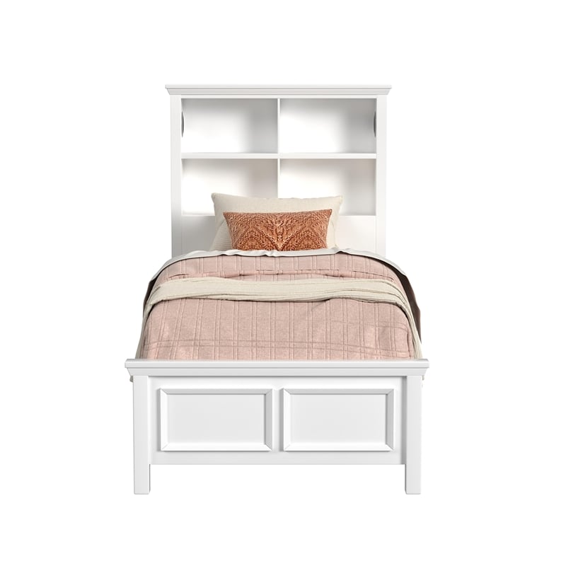 Brooklyn Kids Twin Bookcase Bed in White