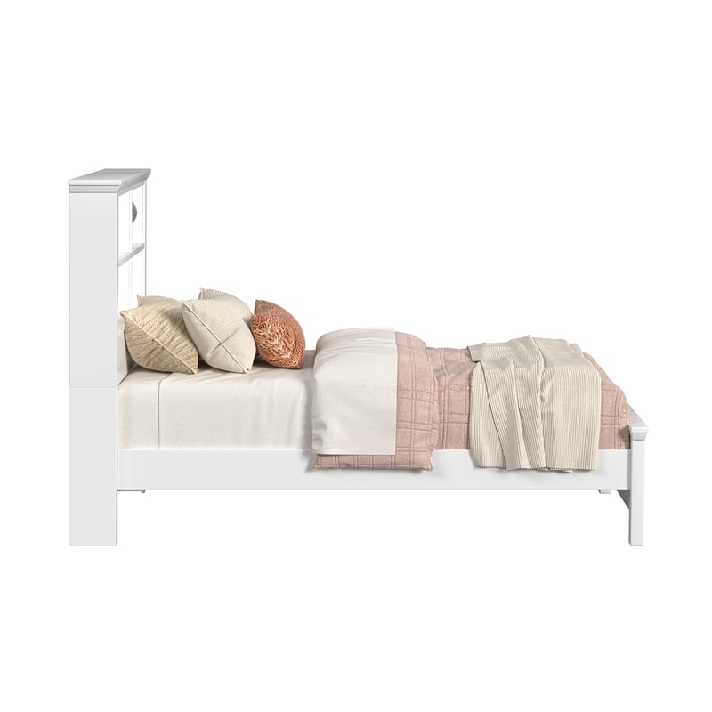 Brooklyn Kids Twin Bookcase Bed in White