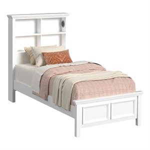 Brooklyn Kids Twin Bookcase Bed in White