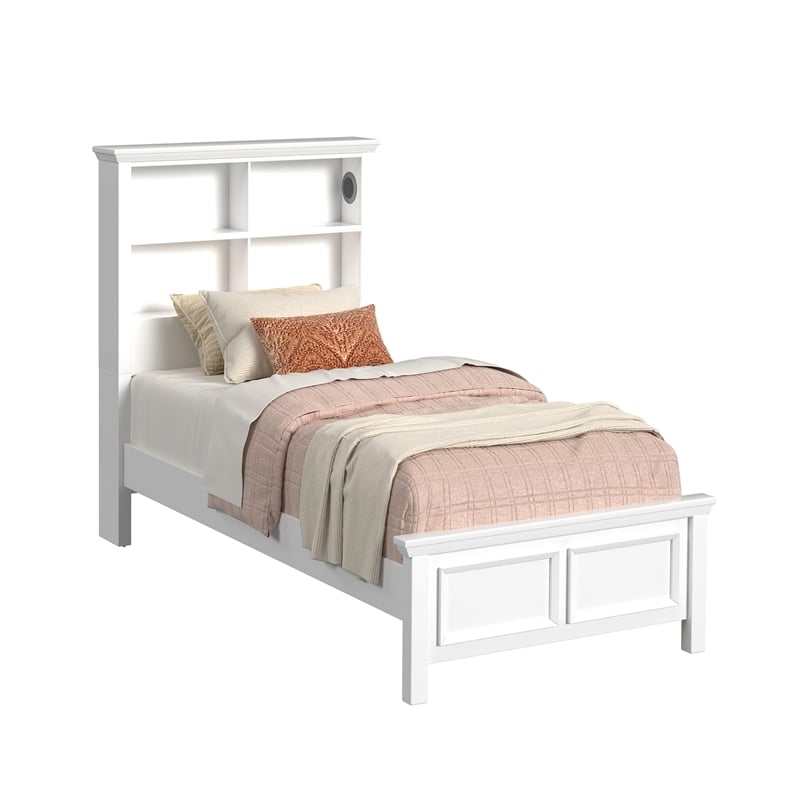 Brooklyn Kids Twin Bookcase 3PC Bedroom Set in White