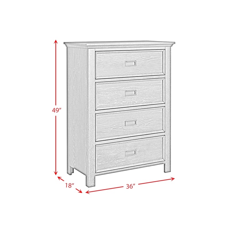 Brooklyn Kids Twin Bookcase 3PC Bedroom Set in White