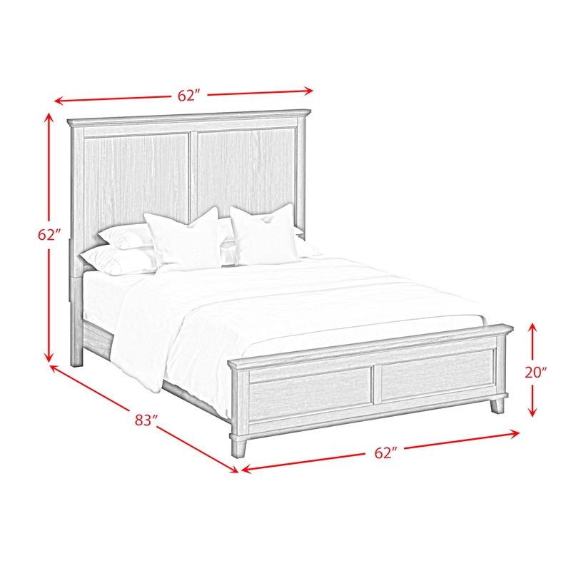 Henrik Full Panel 5PC Bedroom Set in Grey