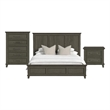 Henrik King Panel 3PC Bedroom Set in Grey