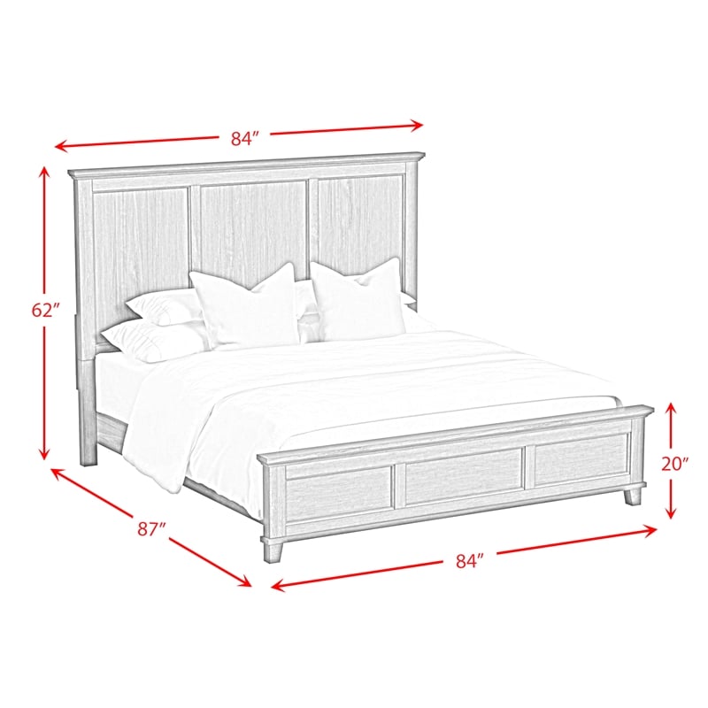 Henrik King Panel 5PC Bedroom Set in Grey