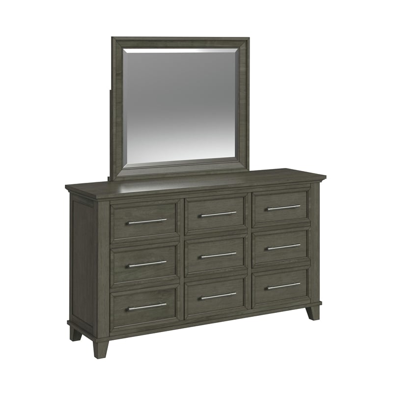 Henrik King Panel 5PC Bedroom Set in Grey