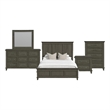 Henrik Queen Panel 5PC Bedroom Set in Grey
