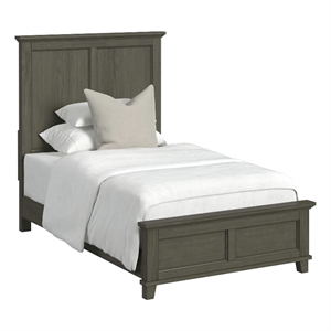 Picket House Furnishings Henrik Twin Panel Bed in Grey