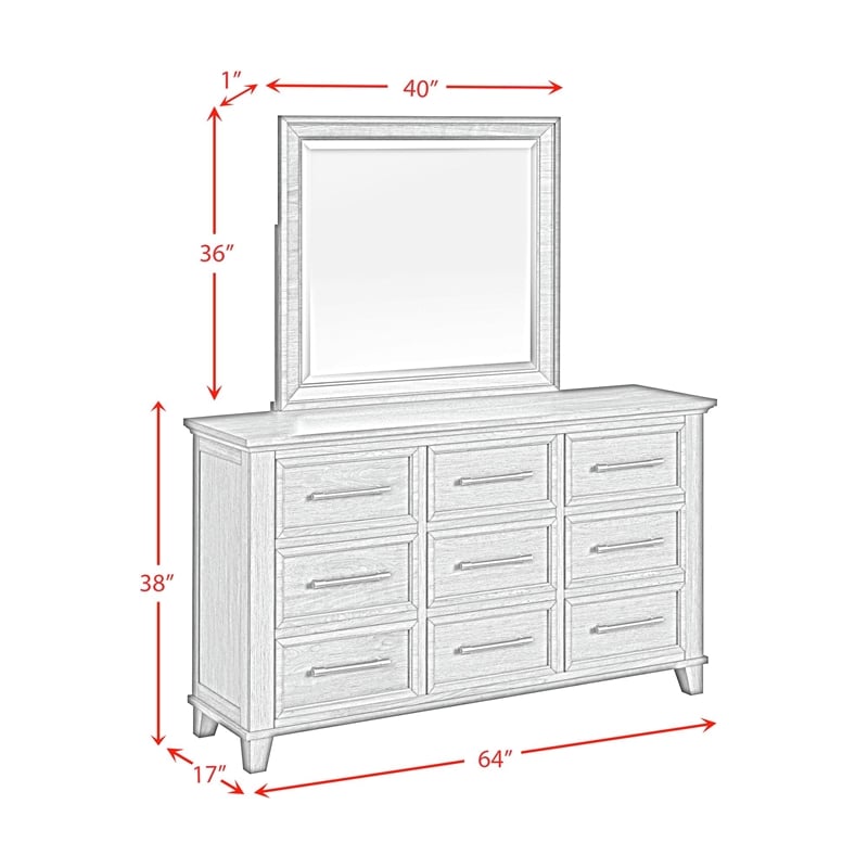 Henrik Twin Panel 5PC Bedroom Set in Grey