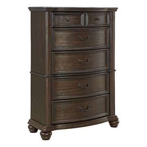 Picket House Furnishings Rosalinda 5-Drawer Chest in Mahogany