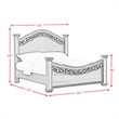 Rosalinda King Panel 3PC Bedroom Set in Mahogany