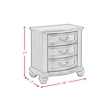 Rosalinda 2-Drawer Nightstand with USB in Mahogany