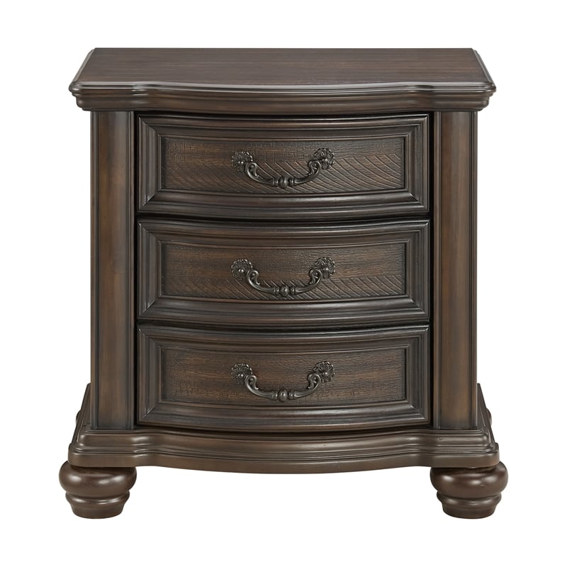Rosalinda 2-Drawer Nightstand with USB in Mahogany