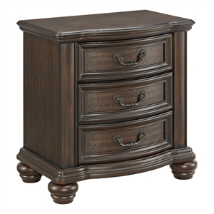 Rosalinda 2-Drawer Nightstand with USB in Mahogany