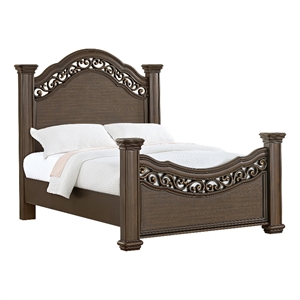 Picket House Furnishings Rosalinda Queen Panel Bed in Mahogany