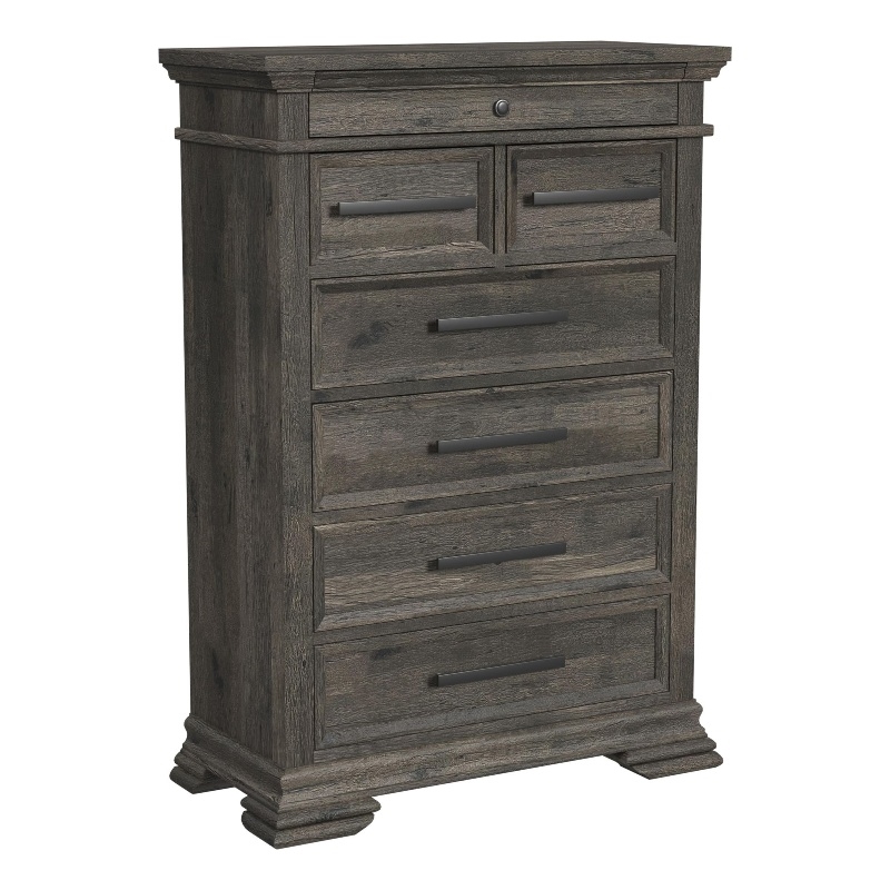Hyde 6-Drawer Chest in Charcoal