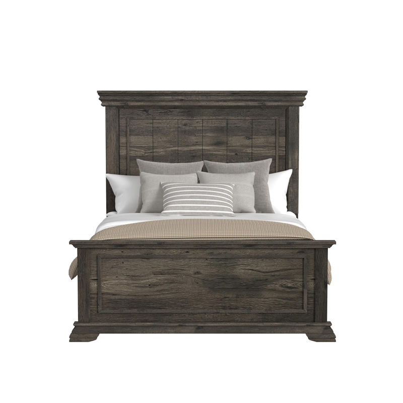 Hyde Full Panel Bed in Charcoal