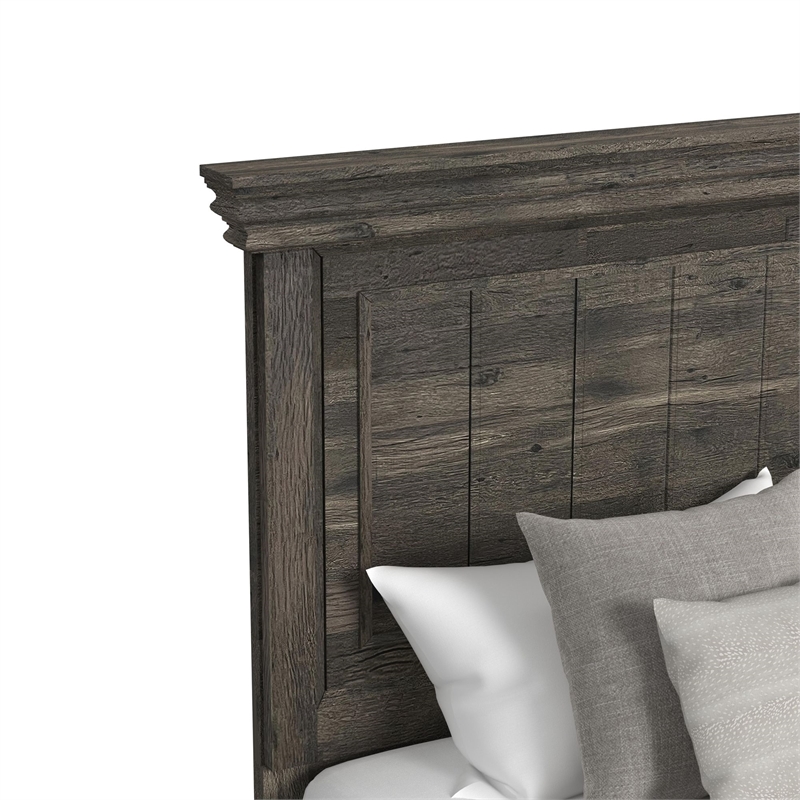 Hyde Full Panel Bed in Charcoal