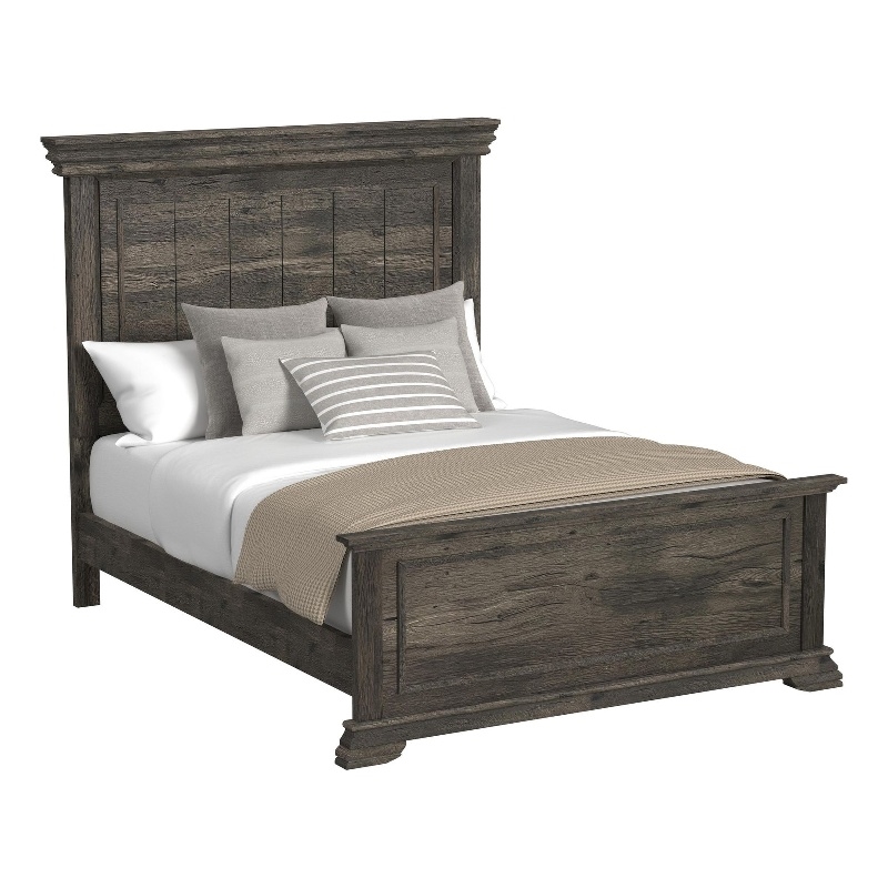 Hyde Full Panel Bed in Charcoal