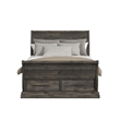 Hyde Full Sleigh Storage Bed in Charcoal