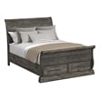 Hyde Full Sleigh Storage Bed in Charcoal