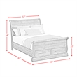Hyde Full Sleigh Storage 3PC Bedroom Set in Charcoal