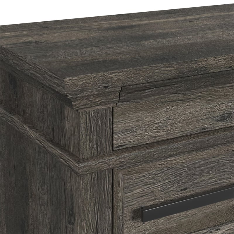 Hyde Full Sleigh Storage 3PC Bedroom Set in Charcoal