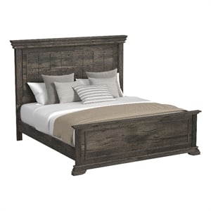 Hyde King Panel Bed in Charcoal