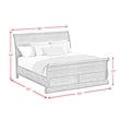 Hyde King Sleigh Storage Bed in Charcoal