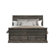 Hyde King Sleigh Storage Bed in Charcoal