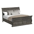 Hyde King Sleigh Storage Bed in Charcoal