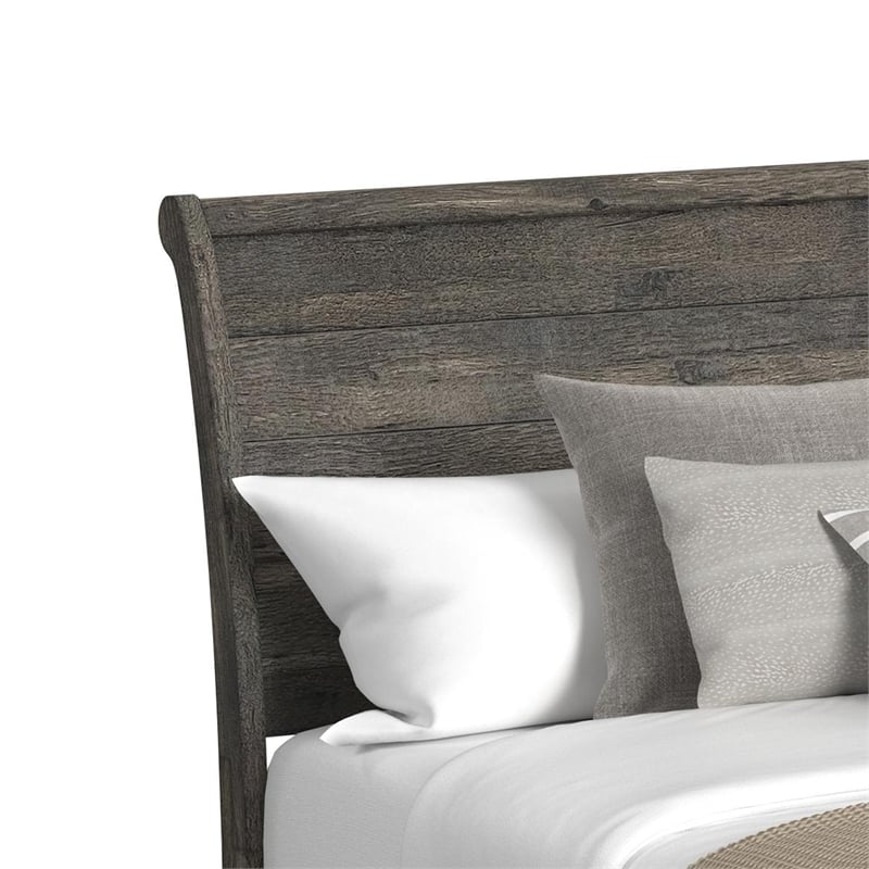 Hyde King Sleigh Storage 3PC Bedroom Set in Charcoal