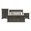 Hyde King Sleigh Storage 3PC Bedroom Set in Charcoal