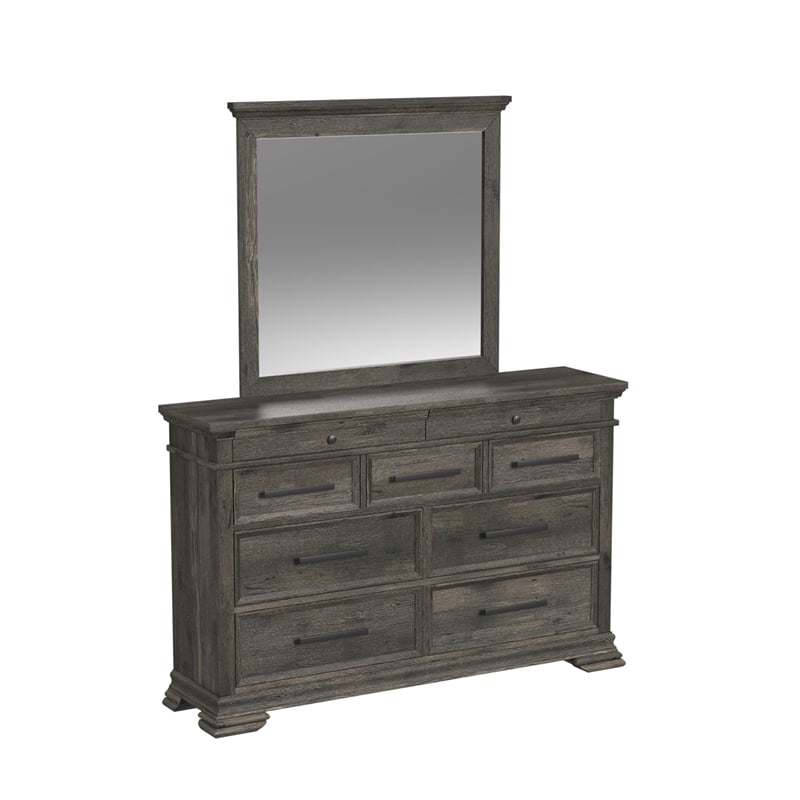 Hyde King Sleigh Storage 5PC Bedroom Set in Charcoal