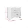 Woodridge  2-Drawer Nightstand with USB in Black with Grain
