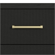 Woodridge  2-Drawer Nightstand with USB in Black with Grain