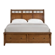Joseph King Sleigh Storage Bed in Chestnut