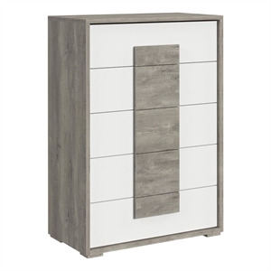 Picket House Furnishings Vega 5 Drawer Chest in Dual Tone