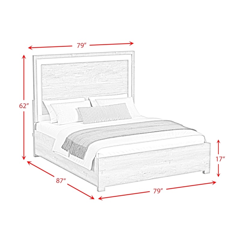 Picket House Furnishings Vega King Bed with LED in Dual Tone