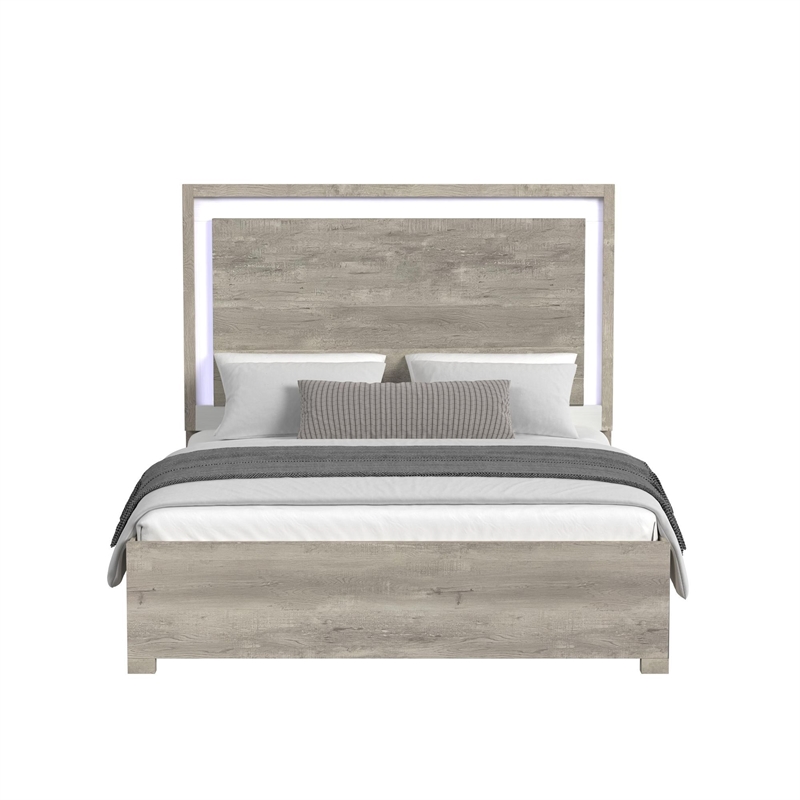 Picket House Furnishings Vega King Bed with LED in Dual Tone