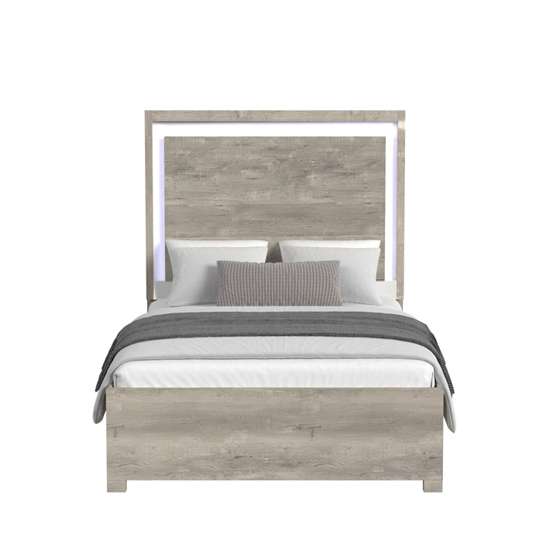 Picket House Furnishings Vega Queen Bed with LED in Dual Tone