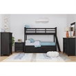 Brooklyn Kids Twin Over Twin Bunk with Ladder and Trundle in Charcoal