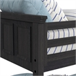 Brooklyn Kids Twin Over Twin Bunk with Ladder and Trundle in Charcoal