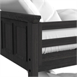 Brooklyn Kids Twin Over Full Bunk with Ladder and Trundle in Charcoal
